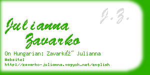 julianna zavarko business card